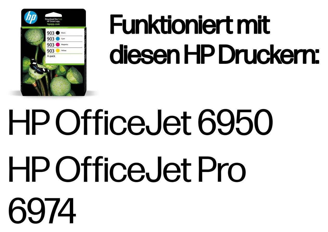 Nr.903 4er-Pack originale Druckerpatronen Schwarz, Cyan, Magenta, Gelb 12,4 ml 4,5 ml 300 Seiten 