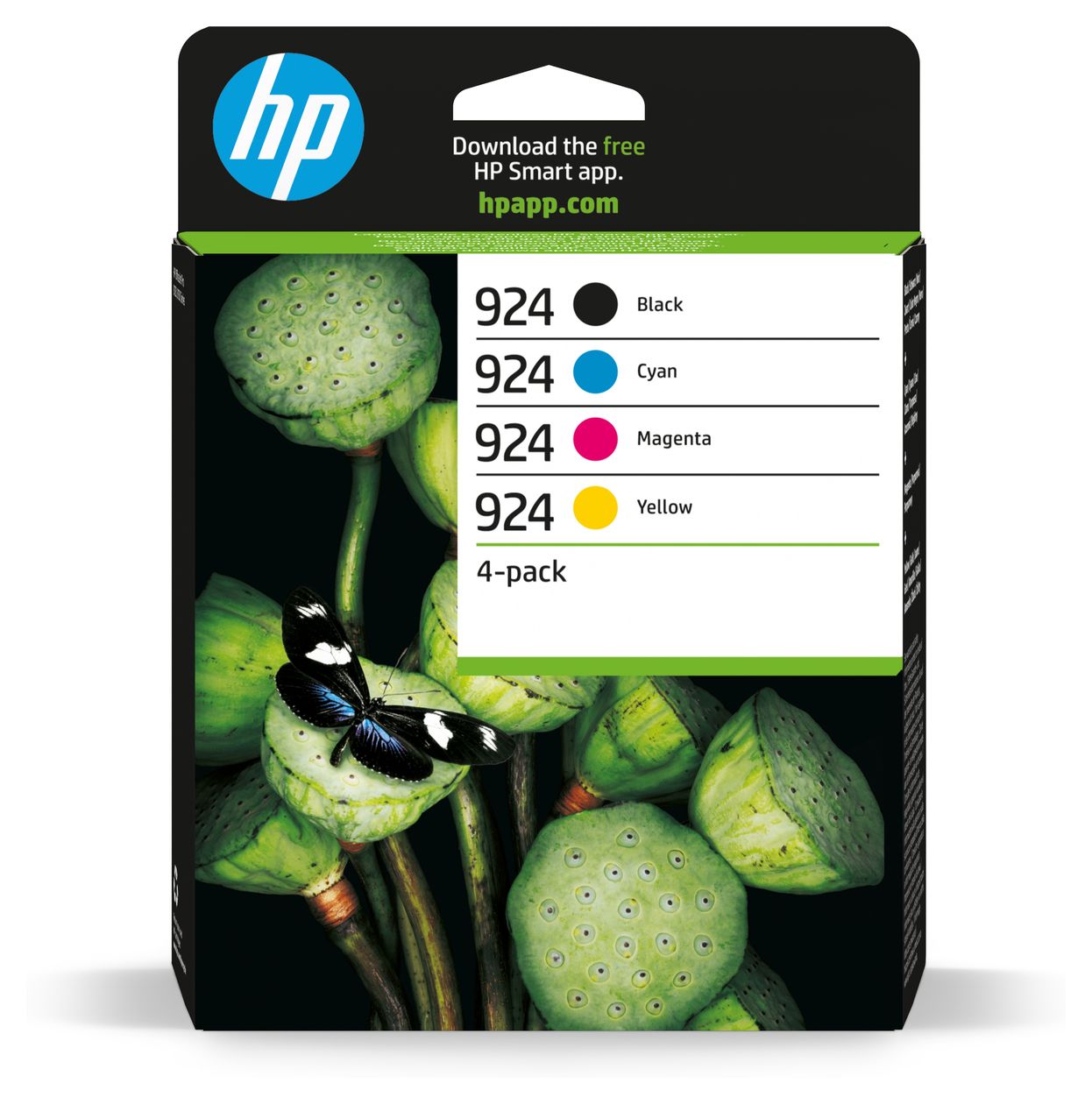 Nr.924 4er-Pack originale Druckerpatronen Schwarz, Cyan, Magenta, Gelb 500 Seiten 