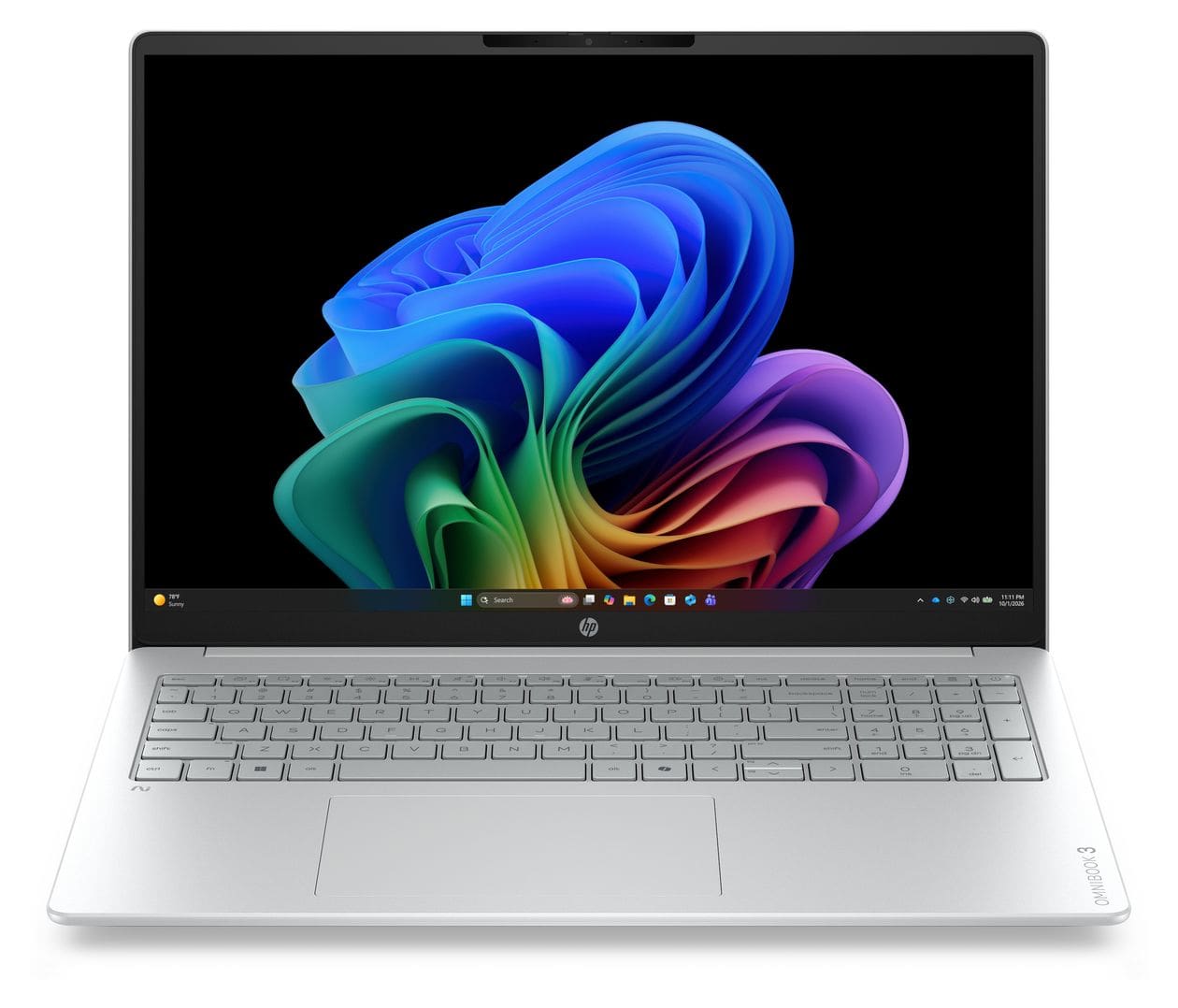 OmniBook 3 16-bz0610ng 2K Ultra HD Notebook 40,6 cm (16 Zoll) 1920 x 1200 Pixel 16 GB Ram 512 GB SSD Windows 11 Home Qualcomm Snapdragon max. 2,97 GHz  (Grau, Silber) 
