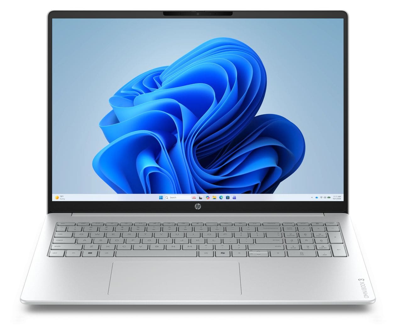 OmniBook 3 16-by0531ng 2K Ultra HD Notebook 40,6 cm (16 Zoll) 1920 x 1200 Pixel 512 GB SSD Windows 11 Home AMD Ryzen 3 max. 4,1 GHz  (Grau, Silber) 