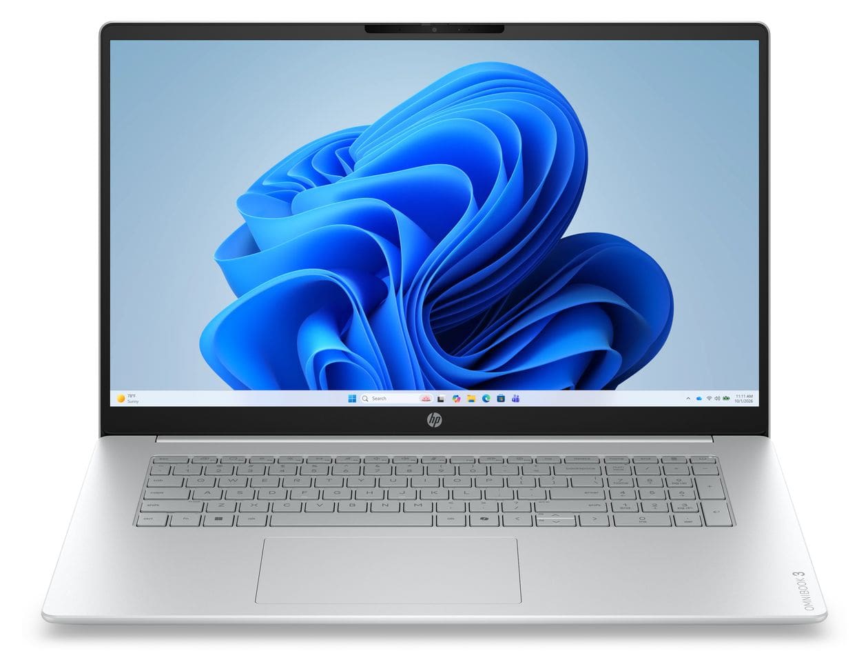 OmniBook 3 17-dk0551ng Full HD Notebook 43,9 cm (17.3 Zoll) 1920 x 1080 Pixel 1 TB SSD Windows 11 Home Intel Core 5 max. 5 GHz  (Grau, Silber) 