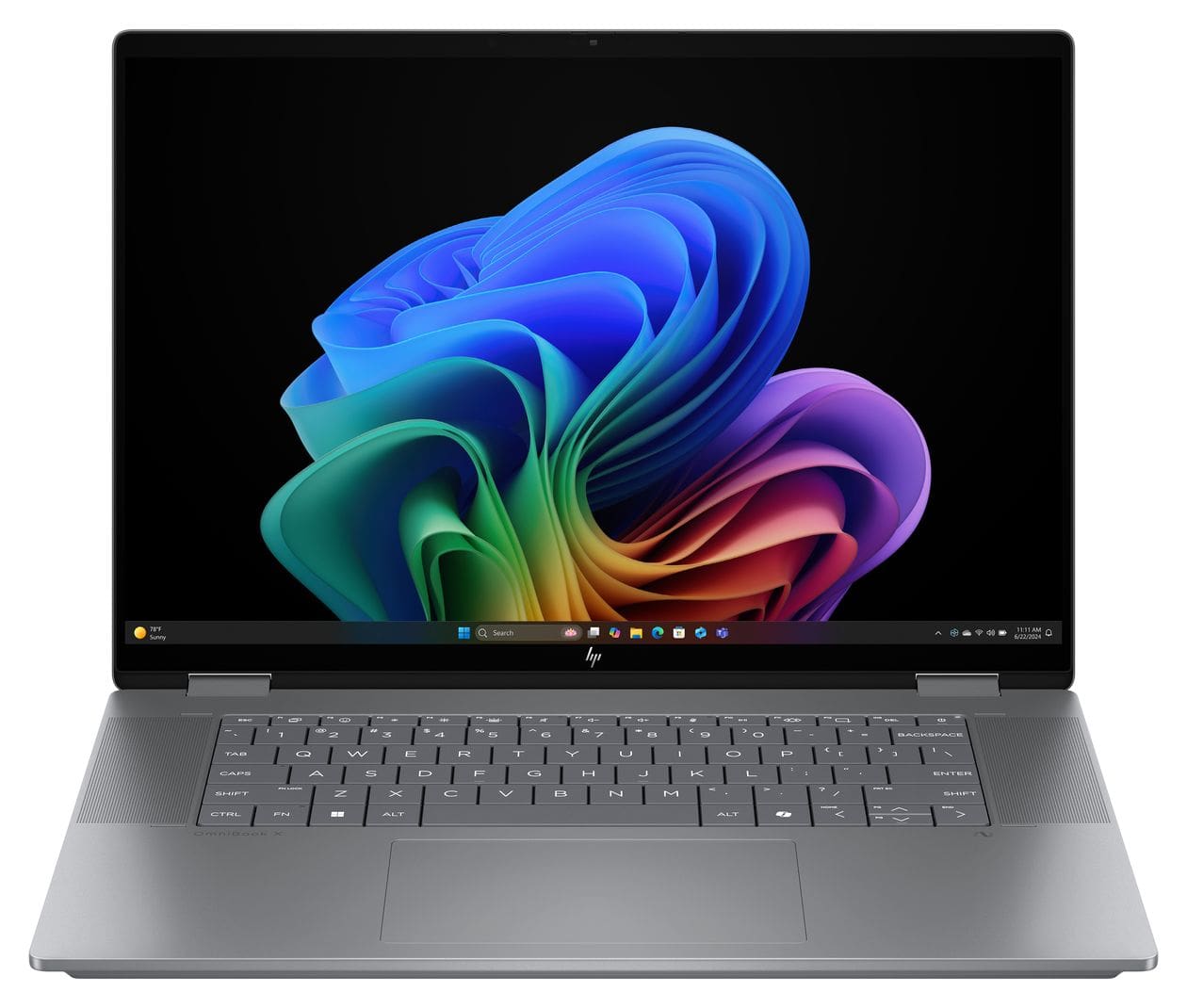 OmniBook X Flip 16-ar0556ng 2K Ultra HD Notebook 40,6 cm (16 Zoll) 1920 x 1200 Pixel 16 GB Ram 1 TB SSD Windows 11 Home AMD Ryzen 5 max. 4,8 GHz  (Silber) 