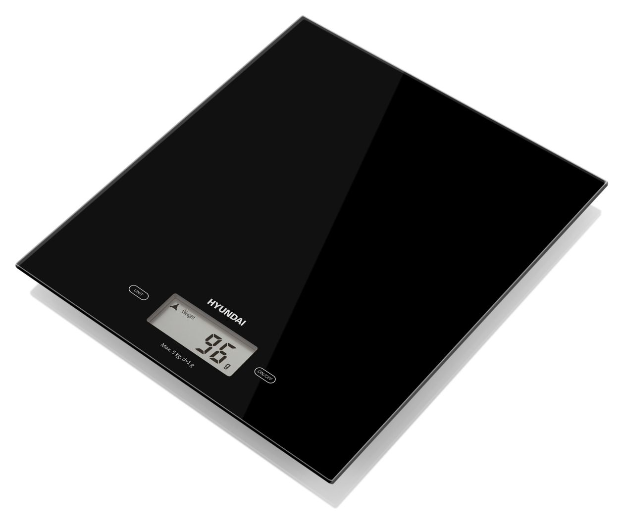 KVE893 Elektronische Küchenwaage bis 5 kg Genauigkeit 1 g  (Schwarz) 