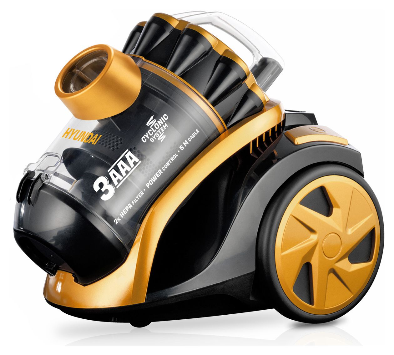 VC014 Bodenstaubsauger Beutellos 800 W HEPA  (Schwarz, Orange) 