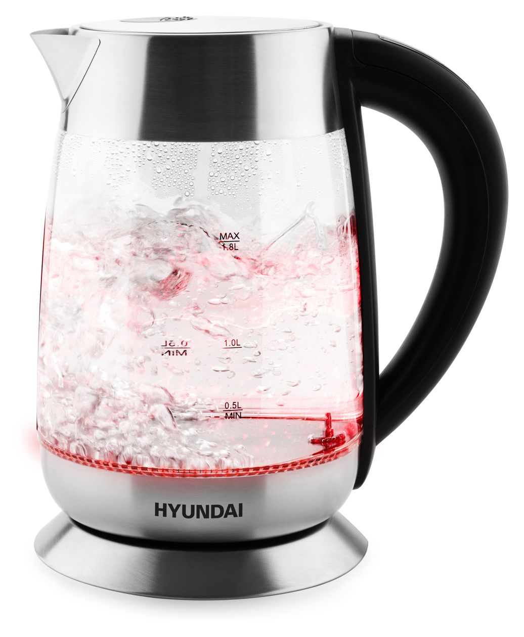 VK792 1,8 l Wasserkocher 2200 W (Schwarz, Transparent, Silber) 