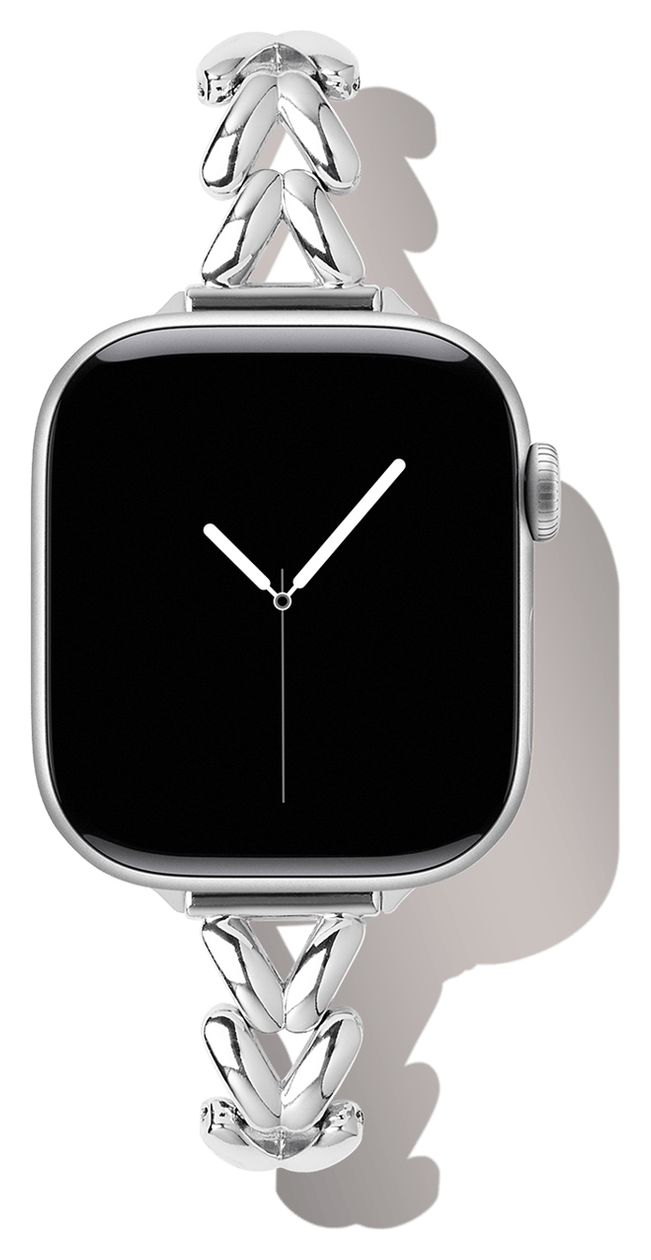 Delicate Chain Watch Band Armband 42 mm Apple Watch Series 1–3 44 mm Apple Watch Series 4–6 44 mm Apple Watch SE (1.–3. Generation) 45 mm Apple Watch Series 7–9 46 mm Apple Watch Series 10–11 49 mm Apple Watch Ultra/Ultra 2–3  (Silber) 
