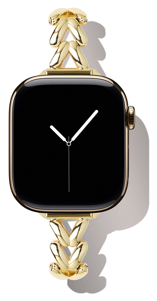 Delicate Chain Watch Band Armband 38mm Apple Watch Series 1–3 40mm Apple Watch Series 4–6 40mm Apple Watch SE (1st–3rd generation) 41mm Apple Watch Series 7–9 42mm Apple Watch Series 10–11  (Gold) 