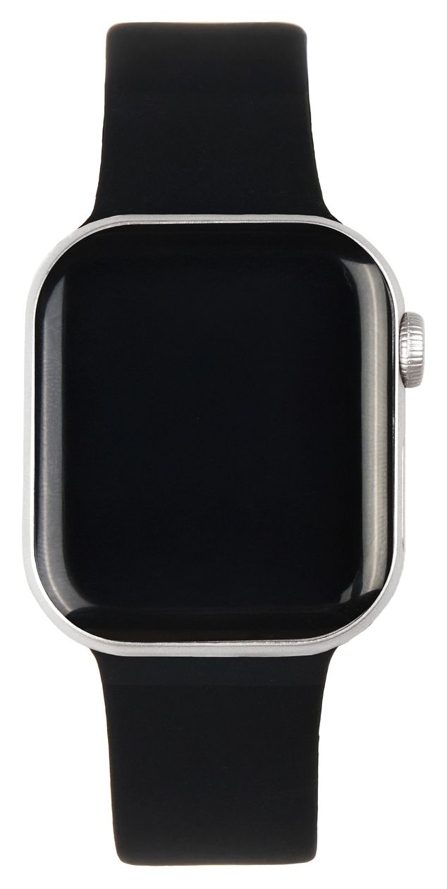 Silicone Watch Band Armband M/L 20 mm Apple Watch 38/40/41/42 (Series10)  (Schwarz) 