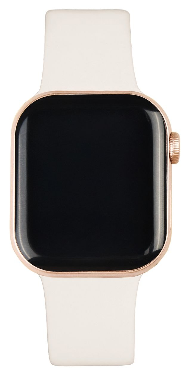 Silicone Watch Band Armband S/M 20 mm Apple Watch 38/40/41/42 (Series10)  (Weiß) 