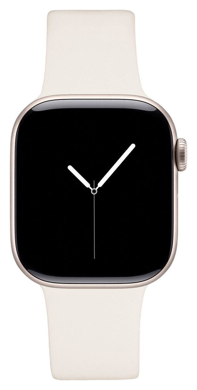 Silicone Watch Band Armband 20 mm Apple Watch 42/44/45/46/49 - M/L  (Weiß) 