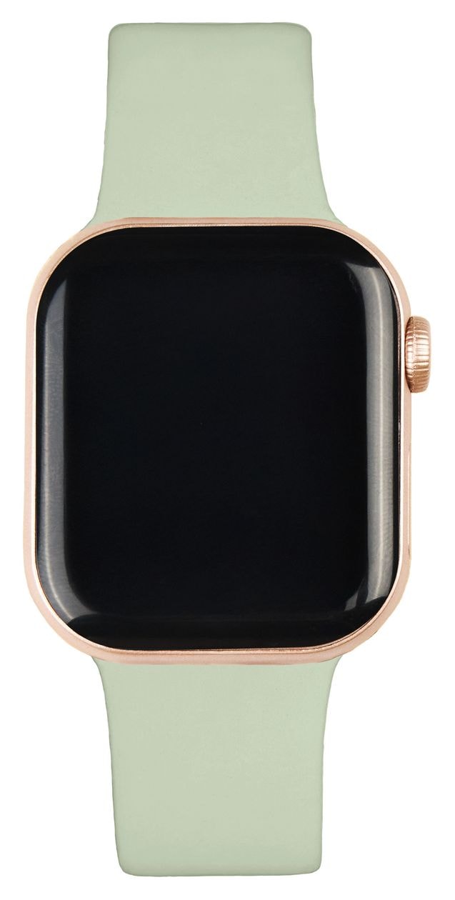 Silicone Watch Band Armband S/M 20 mm Apple Watch 38/40/41/42 (Series10)  (Grün) 