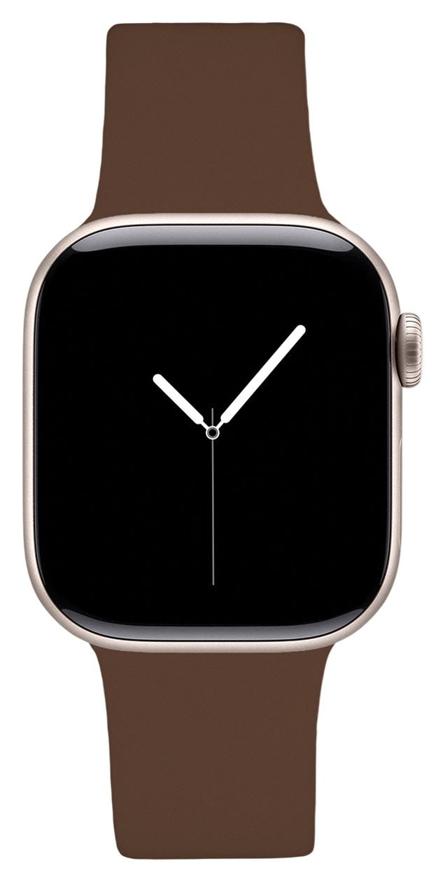 Silicone Watch Band Armband 20 mm Apple Watch 38/40/41/42(Series10) - M/L  (Braun) 