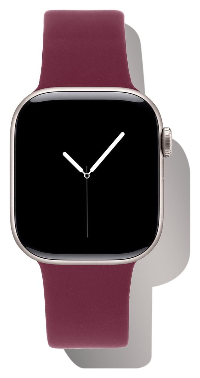 Silicone Watch Band Armband S/M 20 mm Apple Watch 38/40/41/42 (Series10)  (Rot) 