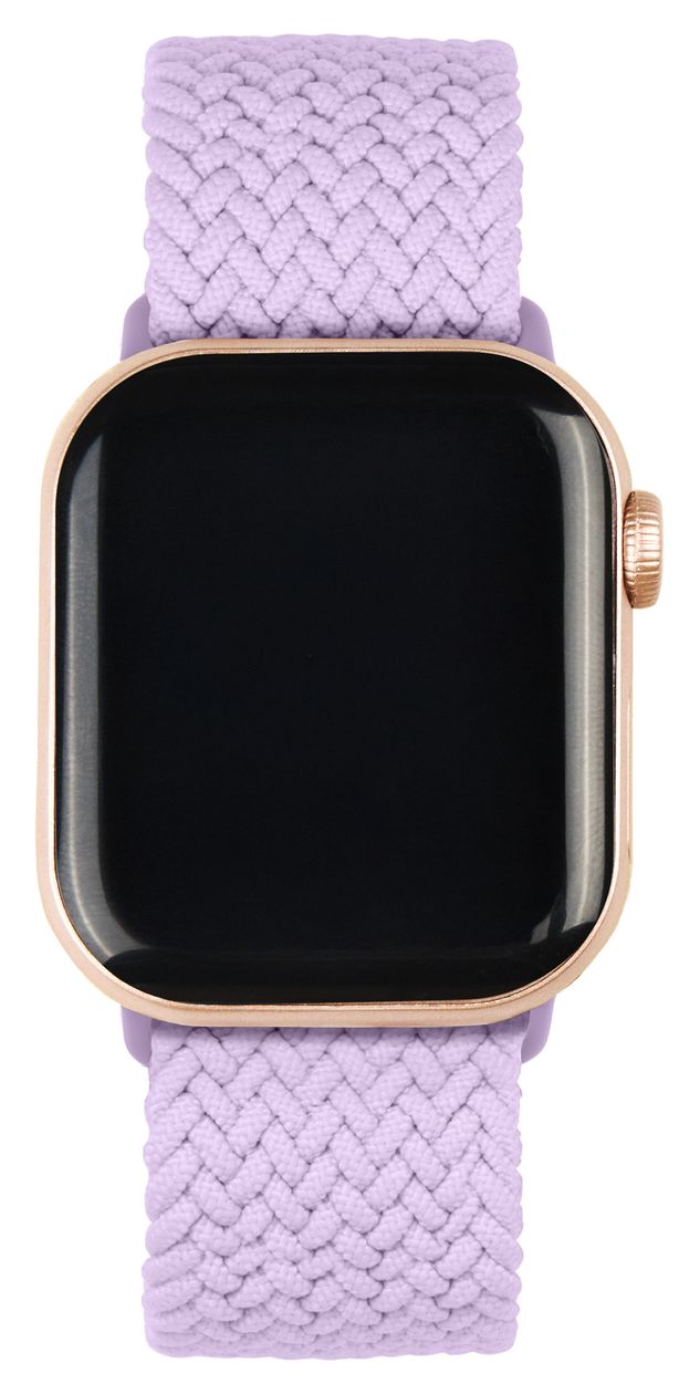 Soft Braid Watch Band Armband 20 mm Apple Watch 38/40/41/42 (Series10)  (Violett) 
