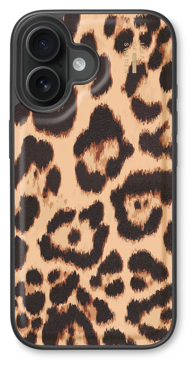 Vegan Leather Case MagSafe für Apple iPhone 16 (Timeless Leo) 