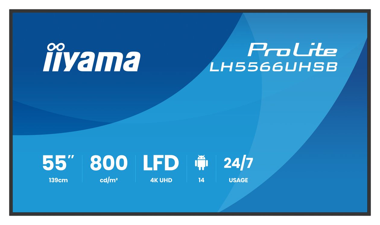 ProLite LH5566UHSB-B1AG 4K Ultra HD Monitor 139,7 cm (55 Zoll) 16:9 7 ms  (Schwarz) 