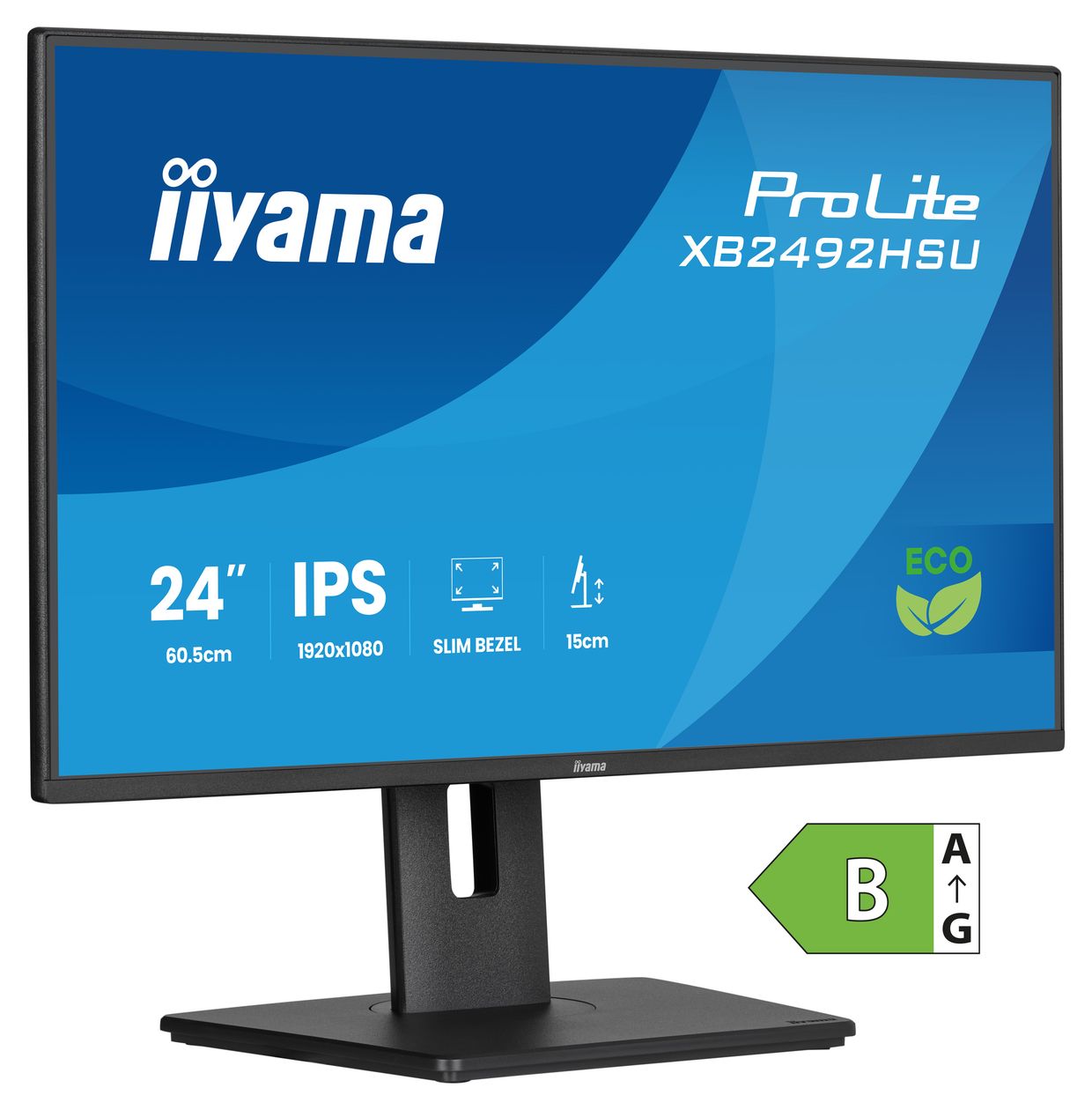 ProLite XB2492HSU-B1 Full HD Monitor 60,5 cm (23.8 Zoll) 16:9 3 ms 300 cd/m²  (Schwarz) 