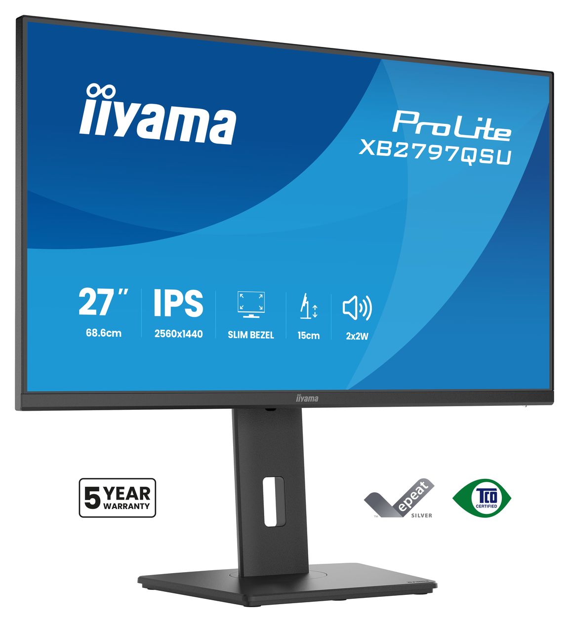 ProLite XB2797QSU-B1 Quad HD Monitor 68,6 cm (27 Zoll) 16:9 1 ms 350 cd/m²  (Schwarz) 