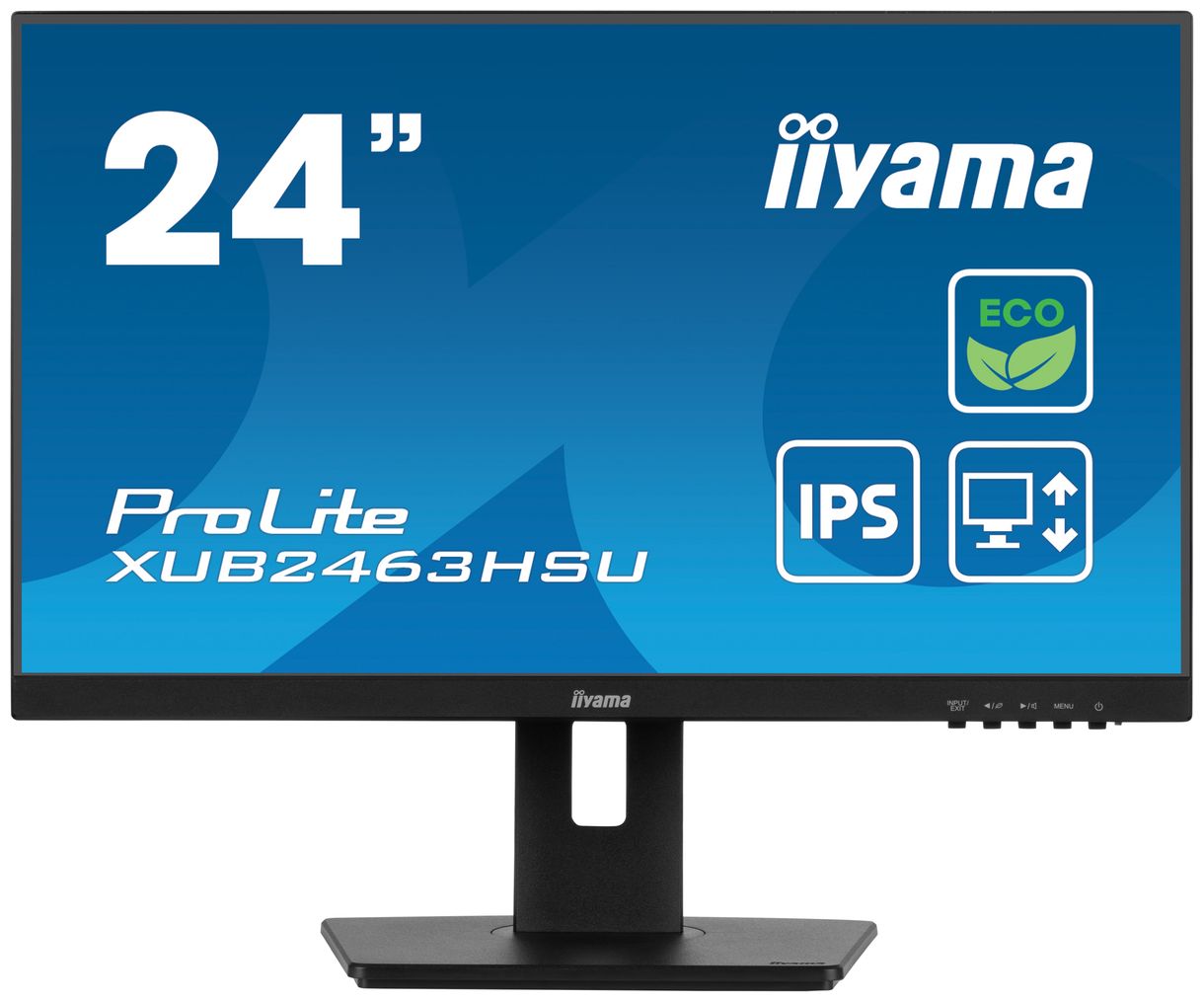 ProLite XUB2463HSU-B1 Full HD Monitor 61 cm (24 Zoll) EEK: B 16:9 3 ms 250 cd/m² (Schwarz) 