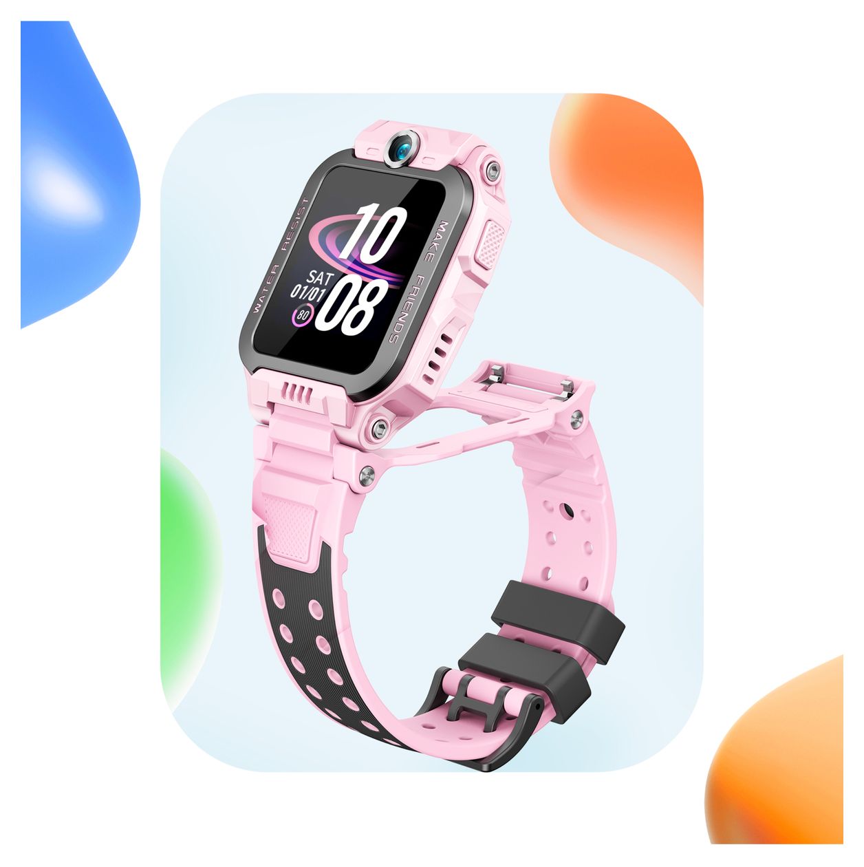 Z7 Digital Smartwatch Rechteckig 4G  (Pink) 