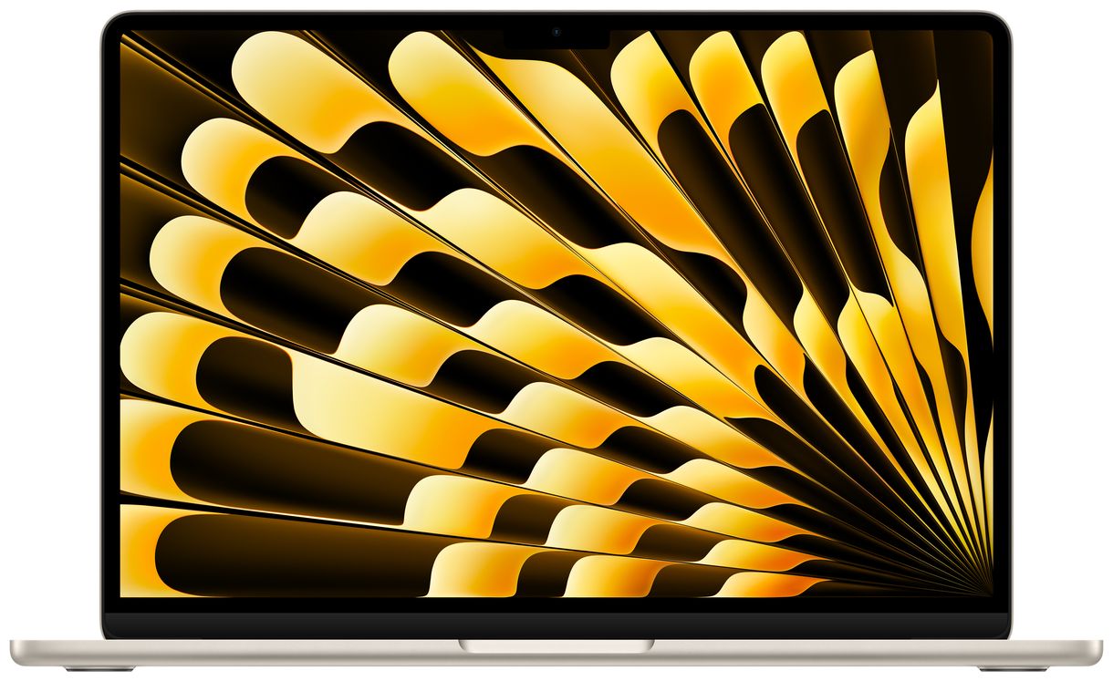 MacBook Air Notebook 34,5 cm (13.6 Zoll) 8 GB Ram 256 GB SSD macOS Sonoma Apple M Apple GPU intern (Weiß) 