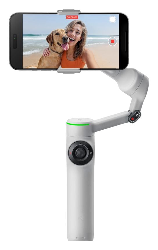 Flow 2 Pro Standard Bundle Gimbal für Smartphone faltbar Bluetooth  (Grau) 
