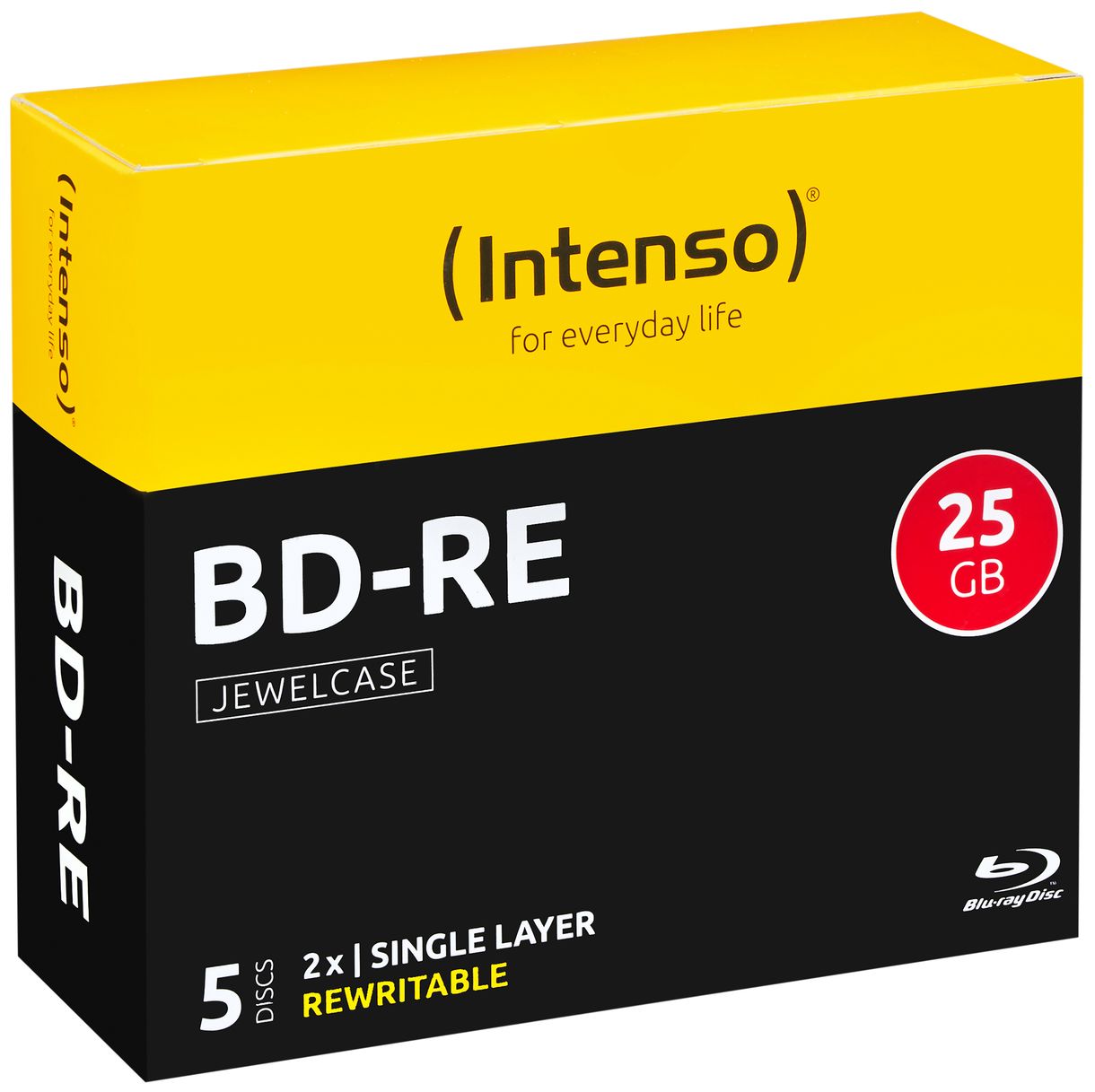 BD-RE Blu-ray Rohlinge 25GB 5er Jewelcase Schreibgeschwindigkeit 2x 