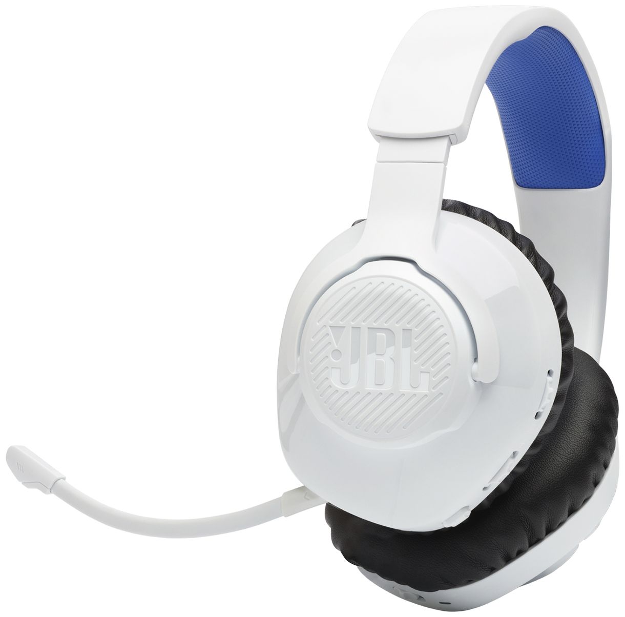 Quantum 360P Over Ear Bluetooth Kopfhörer kabellos 26 h Laufzeit (Blau, Weiß) 