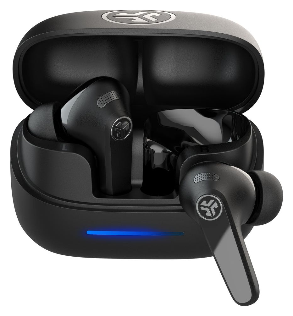 JBuds Pods ANC In-Ear Bluetooth Kopfhörer kabellos 56 h Laufzeit IP55 USB Typ-C  (Schwarz) 