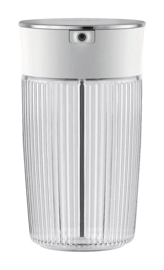 24313 Milch-Karaffe Glas, Edelstahl  (Edelstahl, Weiß) 