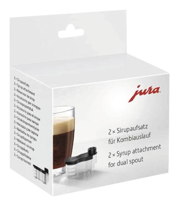25069 Sirupaufsatz für Kombiauslauf (2er-Set)  Syrup attachment (Schwarz, Transparent) 
