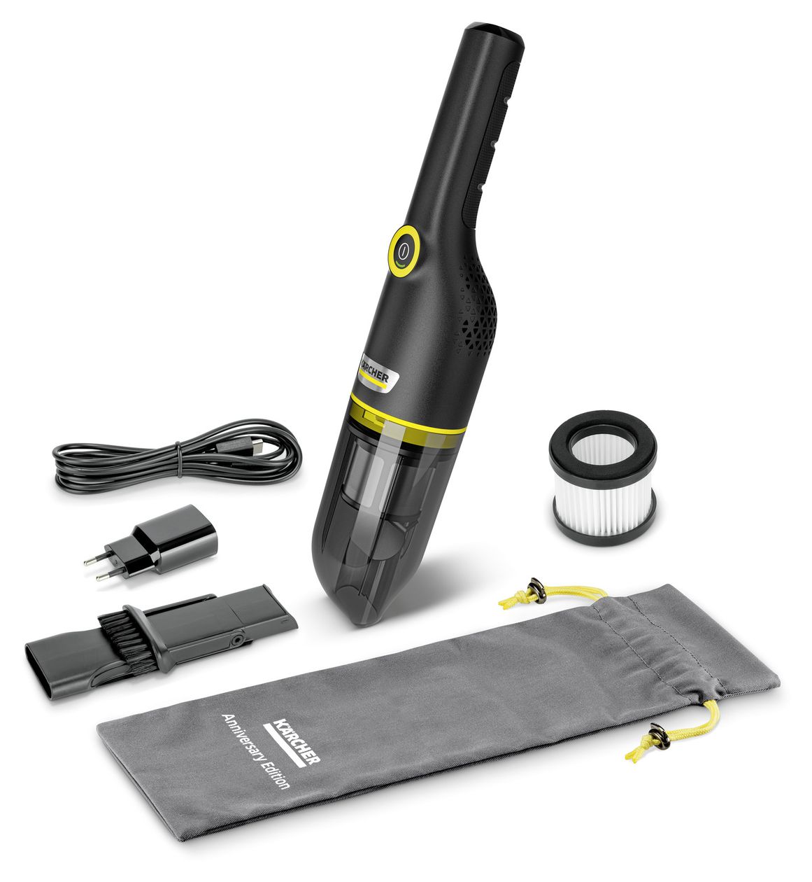 CVH3 Handstaubsauger Beutellos bis 20 min Laufzeit 7,2 V HEPA  (Schwarz, Gelb) 