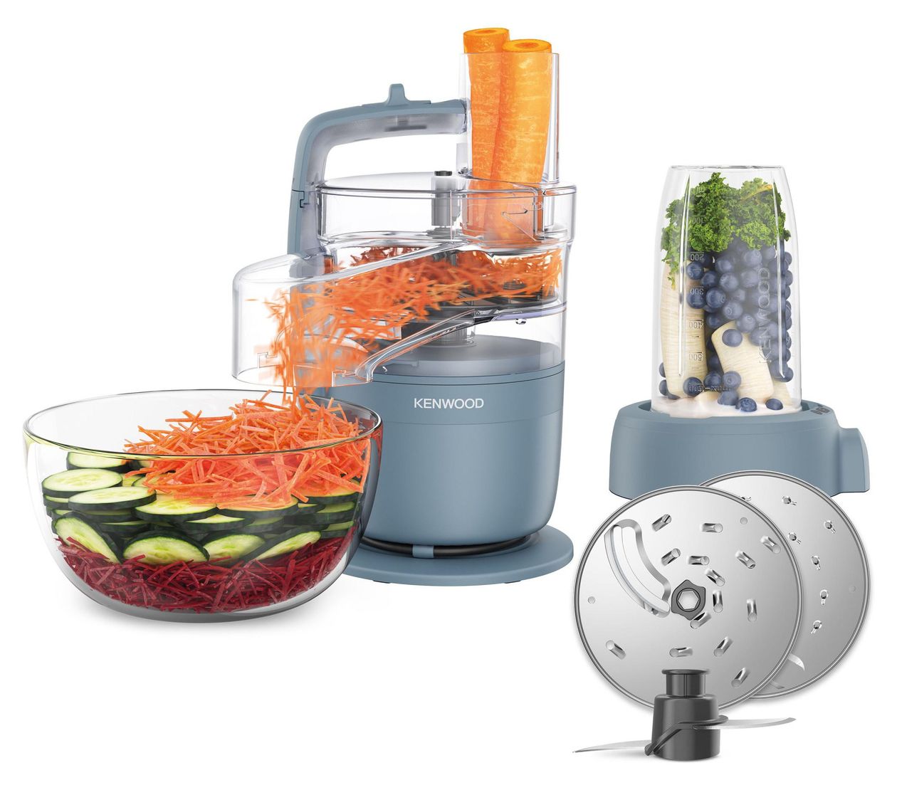 FDP23 MultiPro Go Blend 900 W Küchenmaschine 1,3 l mit Waage  (Blau) 