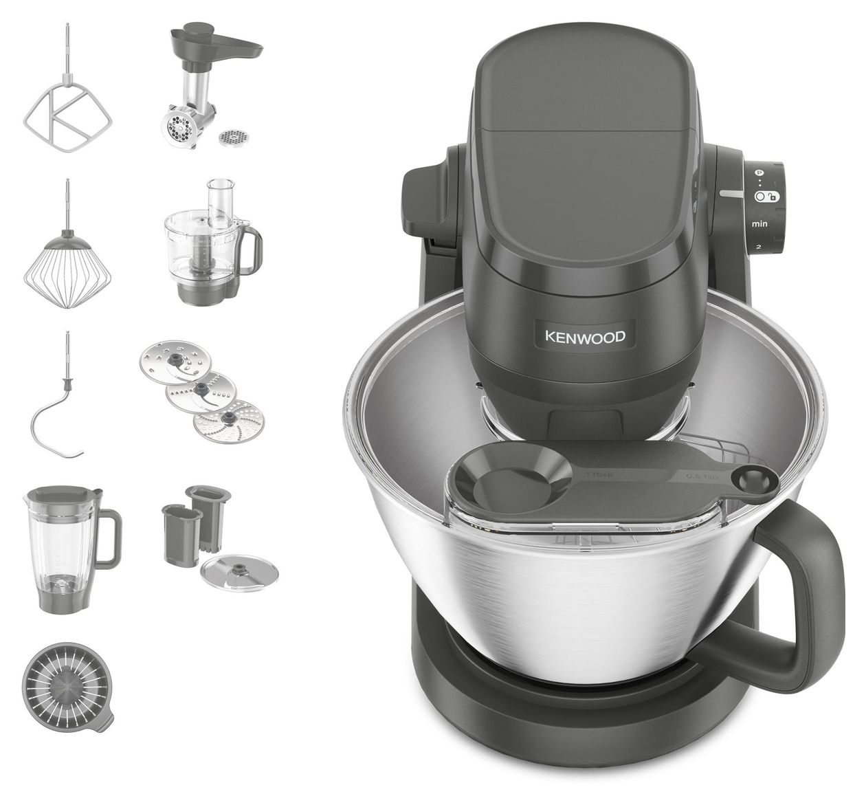 KHC30.070GY Multi Tasker 1000 W Küchenmaschine 4,3 l  (Edelstahl, Grau) 