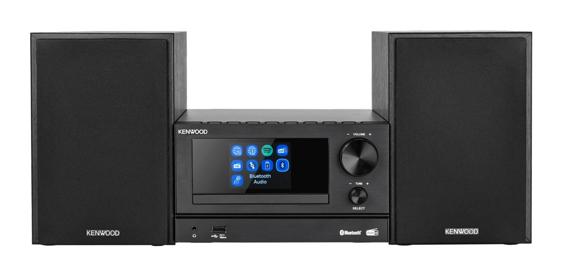 M-7000S-B Home-Audio-Minisystem DAB+, FM 30 W Bluetooth  (Schwarz) 