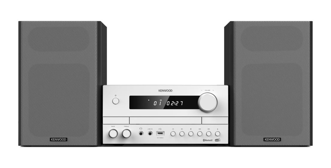 M-822DAB Heim-Audio-Mikrosystem DAB, DAB+, FM 50 W Bluetooth  (Schwarz, Weiß) 