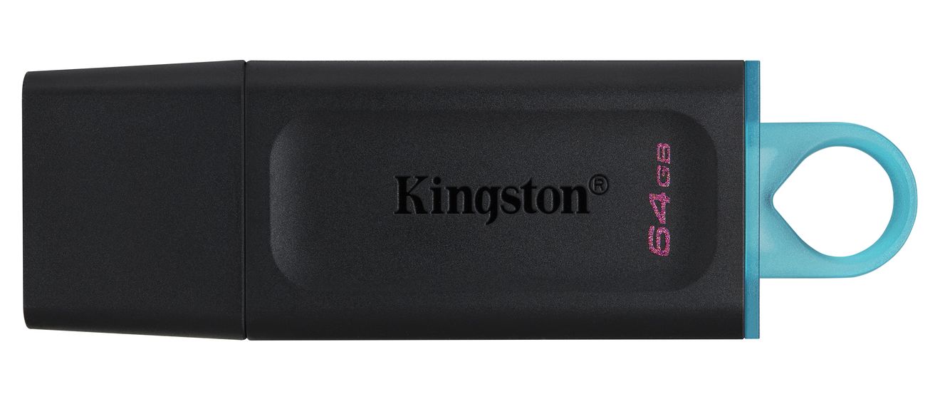 DataTraveler Exodia USB Typ-A Stick 64 GB  (Schwarz, Türkis) 