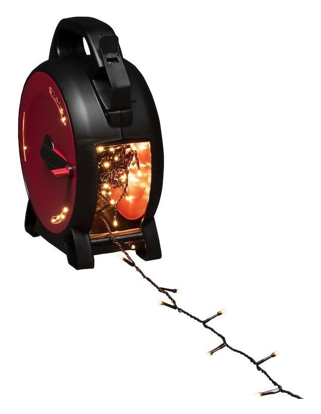 3834-807 Micro-Lichterkette mit Kabelaufroller LED Ultra-Warmweiß(2200K) Bernstein DC 