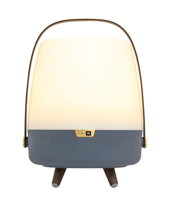 Lite-up Play 2.0 10 W Bluetooth Lautsprecher Laufzeit bis 11 h  (Blau, Weiß, Holz) 