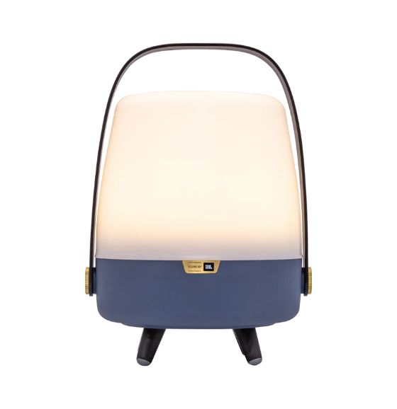 Lite-up Play Mini 8 W Bluetooth Lautsprecher Laufzeit bis 11 h  (Blau, Weiß, Holz) 