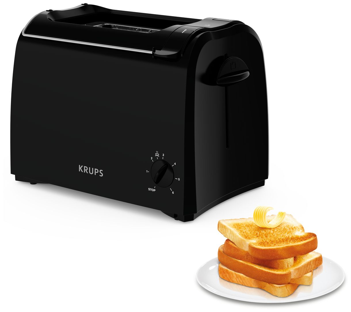 KH1518 ProAroma Toaster 850 W 2 Scheibe(n) 6 Stufen (Schwarz) 