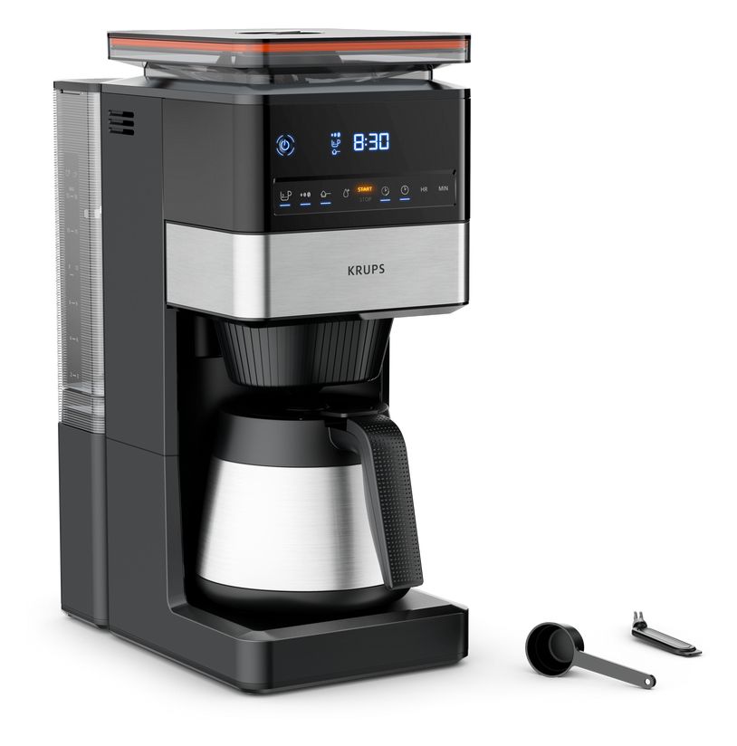 KT8428 Grind Aroma XL 15 Tassen Thermo Filterkaffeemaschine  (Schwarz, Edelstahl) 