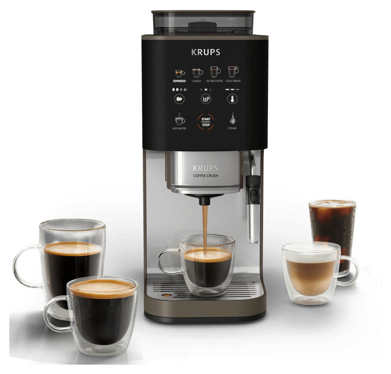 SA403B Kaffeevollautomat 15 bar  (Schwarz, Edelstahl) 