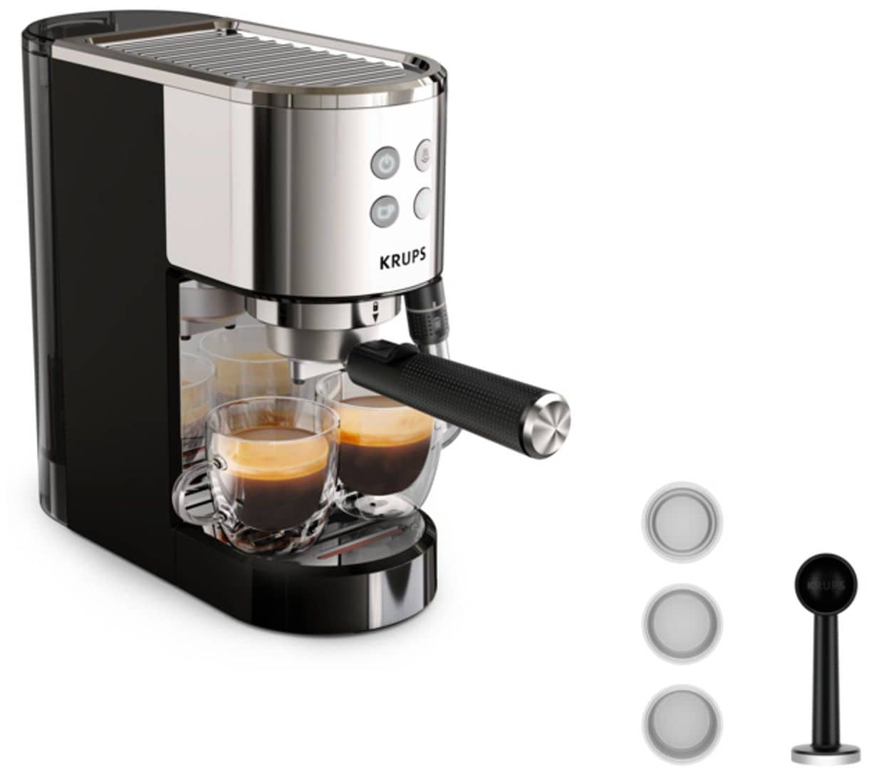XP444C10 Virtuoso+ Siebträger Kaffeemaschine 15 bar 1350 W (Edelstahl) 