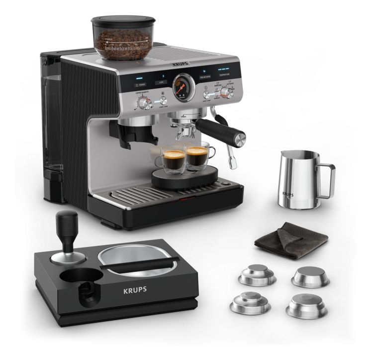 XP804T Siebträger Kaffeemaschine  (Schwarz, Edelstahl) 