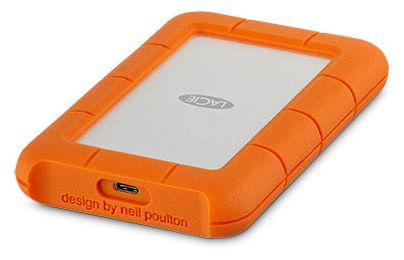 Rugged USB-C 4 TB externe Festplatte 2.5 Zoll (Orange, Silber) 