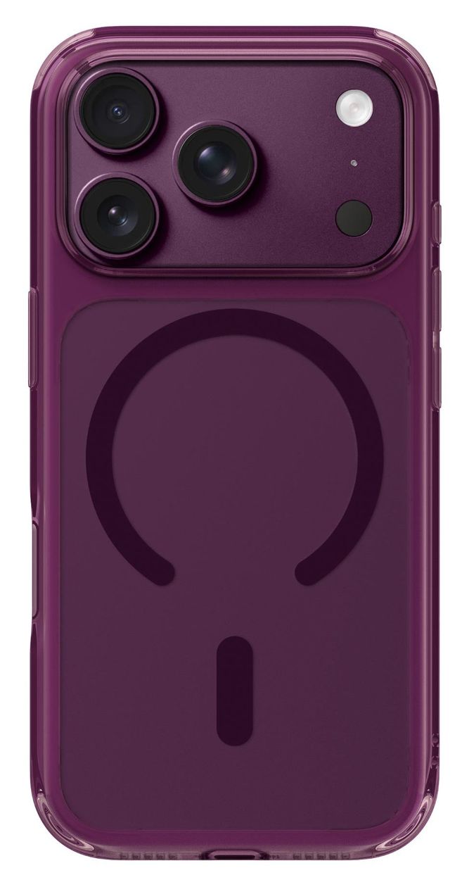 Crystal Fluro Cover für Apple iPhone 18 Pro Max (Transparent, Burgund) 