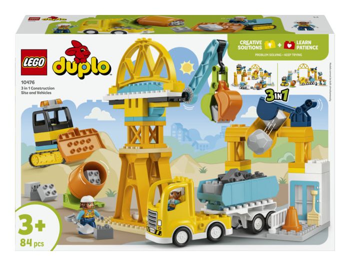 Baustelle mit Baufahrzeugen – 3-in-1-Set 