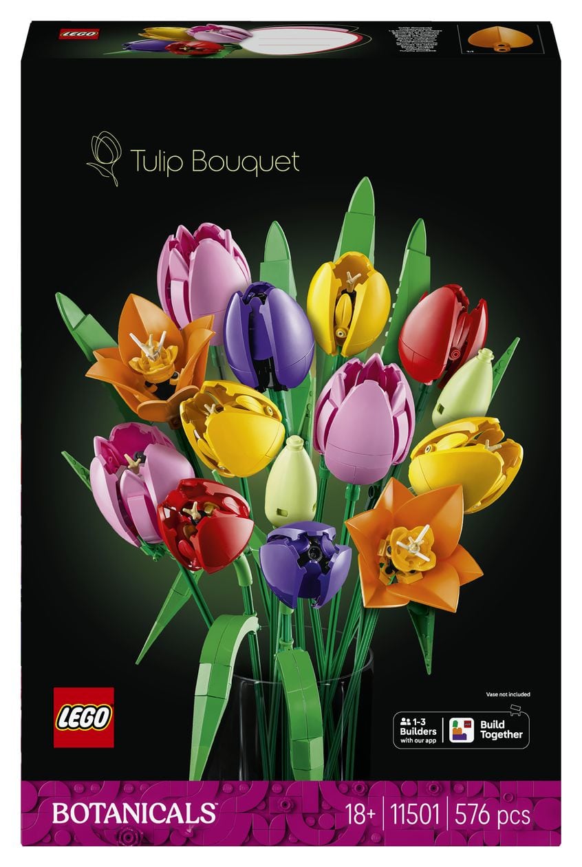 Botanicals Tulpenstrauß Bauset 576 Teile  (Mehrfarbig) 
