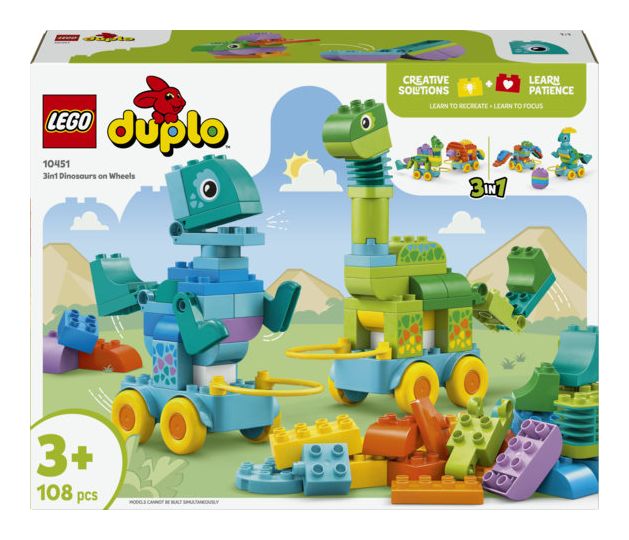 Dinos auf Rädern 3-in-1-Set 